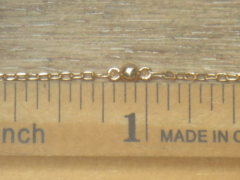 Dainty Gold Plated Ball and Link Chain Etsy