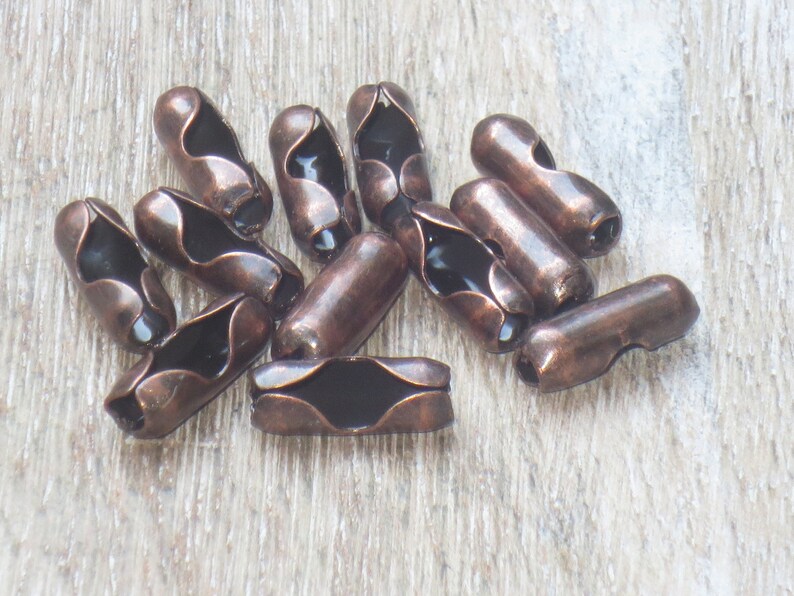 Antique Copper Ball Chain Connectors 3.2mm Fits 3mm Chain Etsy