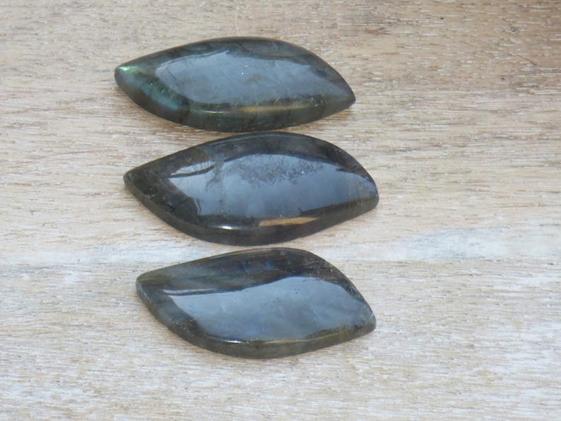 Labradorite Gemstone Double Point Cabochon Teardrop