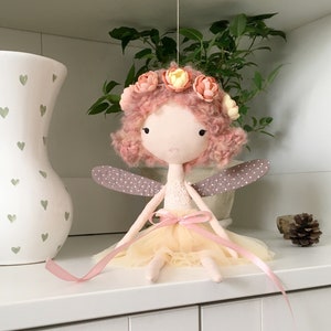 Fairy doll baby girl gift textile doll Little rag fabric doll stuffed doll small soft doll cloth doll 14 inch baby doll magical little fairy