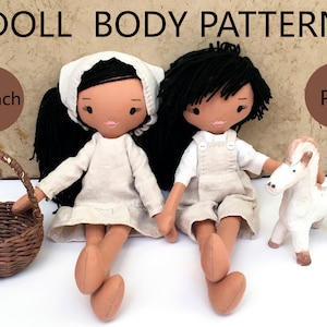 PDF pattern rag doll 14 inch pattern soft toy pattern pdf toy pattern cute plush pattern