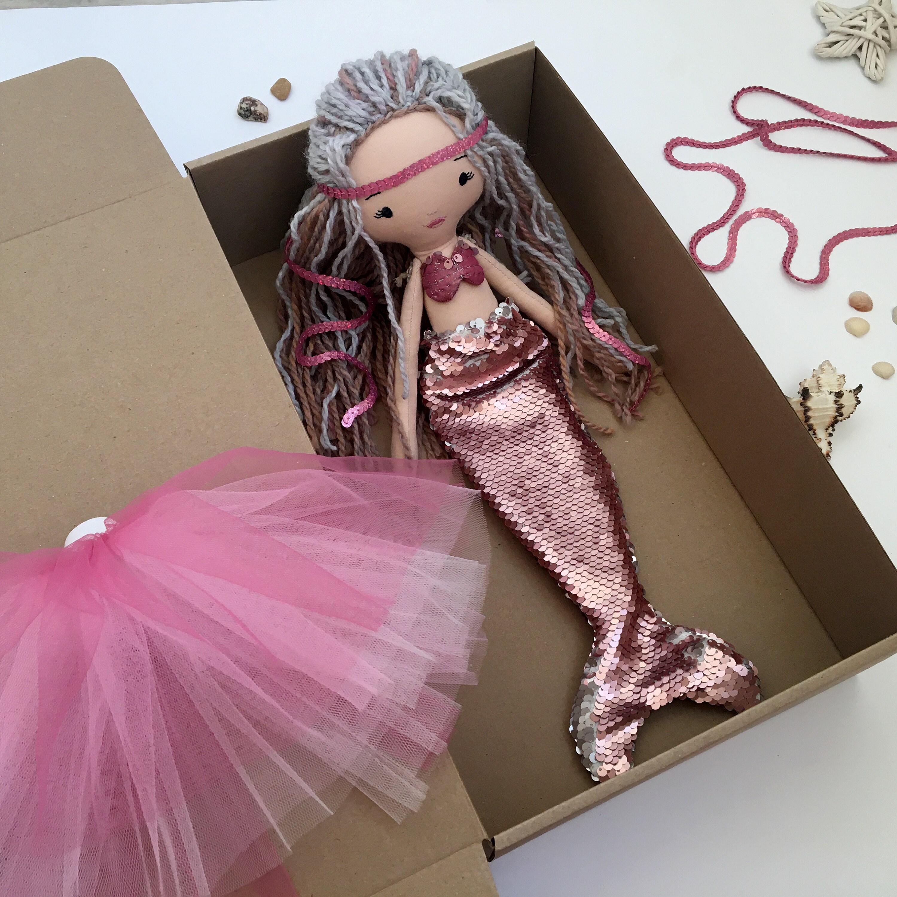 Mermaid rag doll mermaid gifts for girls room decor mermaid Etsy