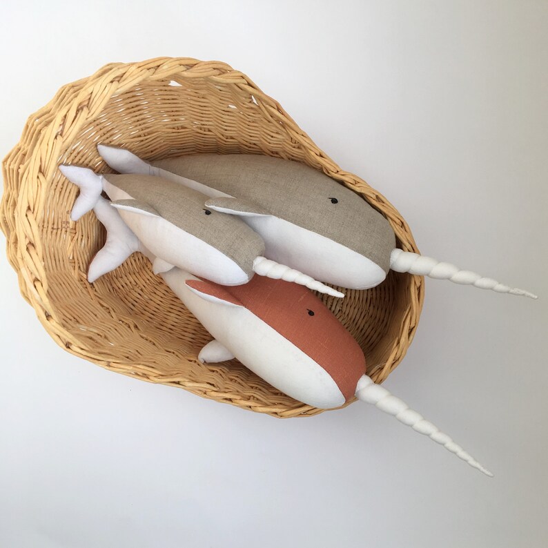 Narwhal plush stuff animal whale baby toy soft narwhal plush Etsy