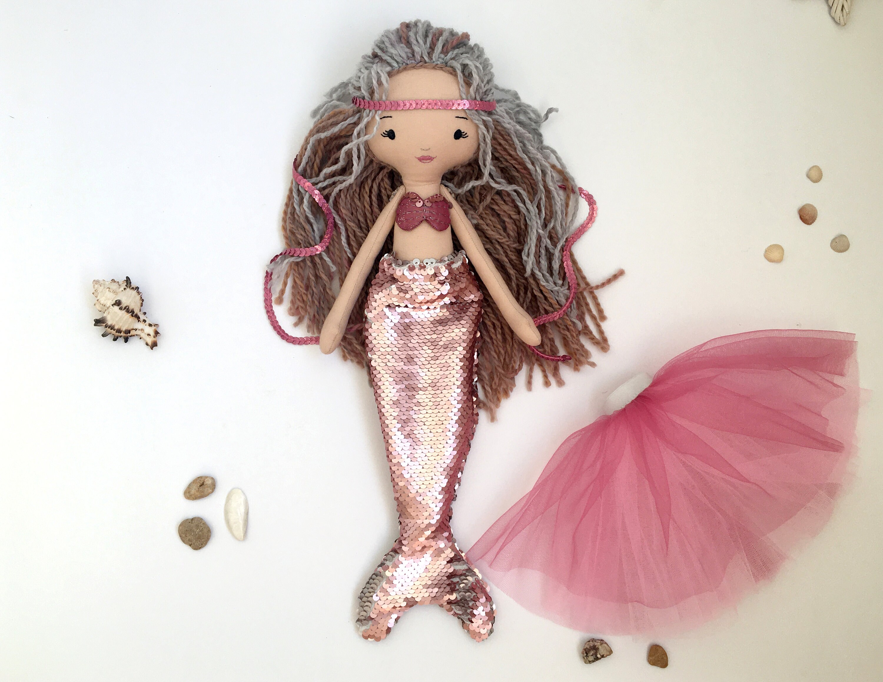Rag doll mermaid fabric doll mermaid gift doll soft toy gift Etsy