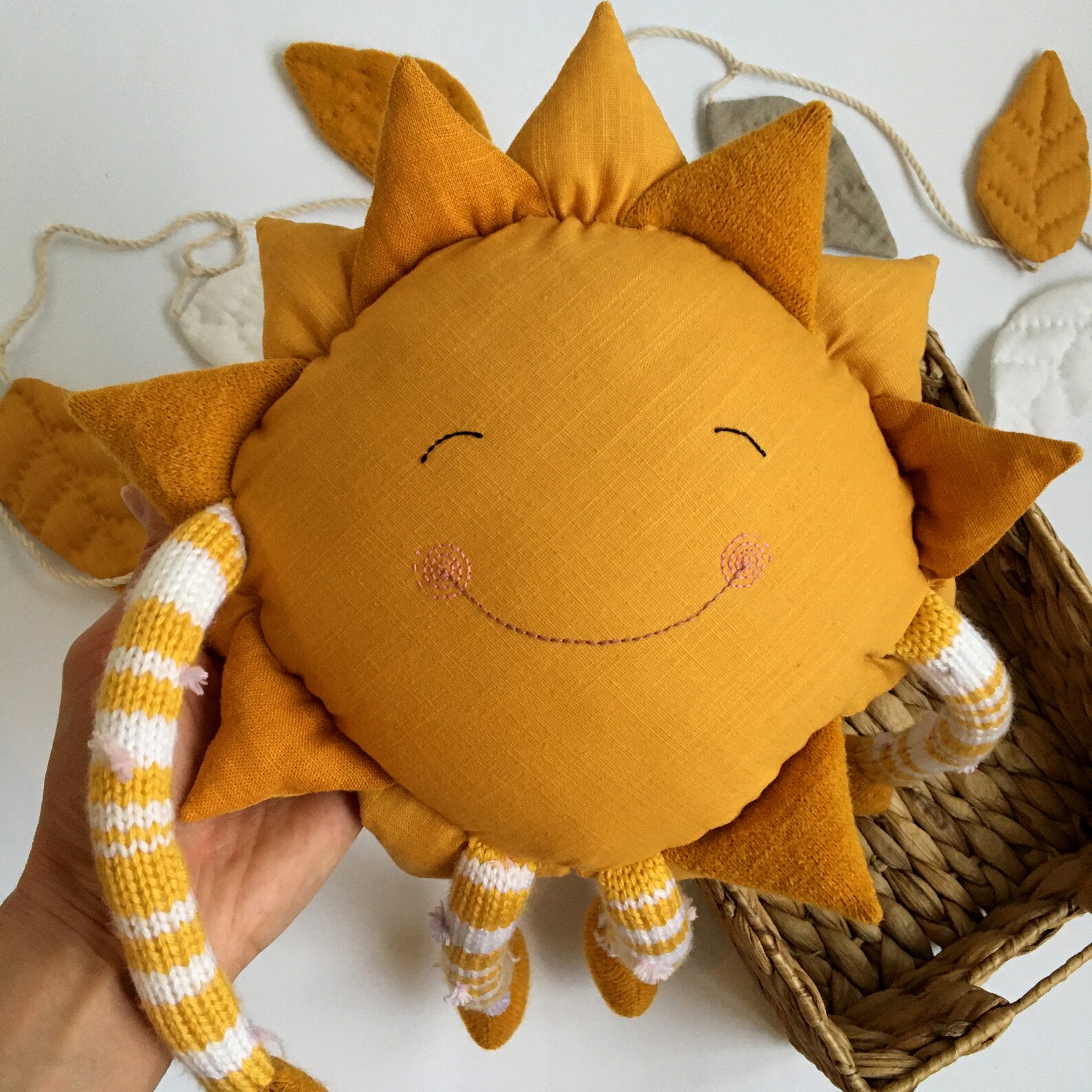 Stuffed sun toy gift nursery decor sun softie toy personalized Etsy