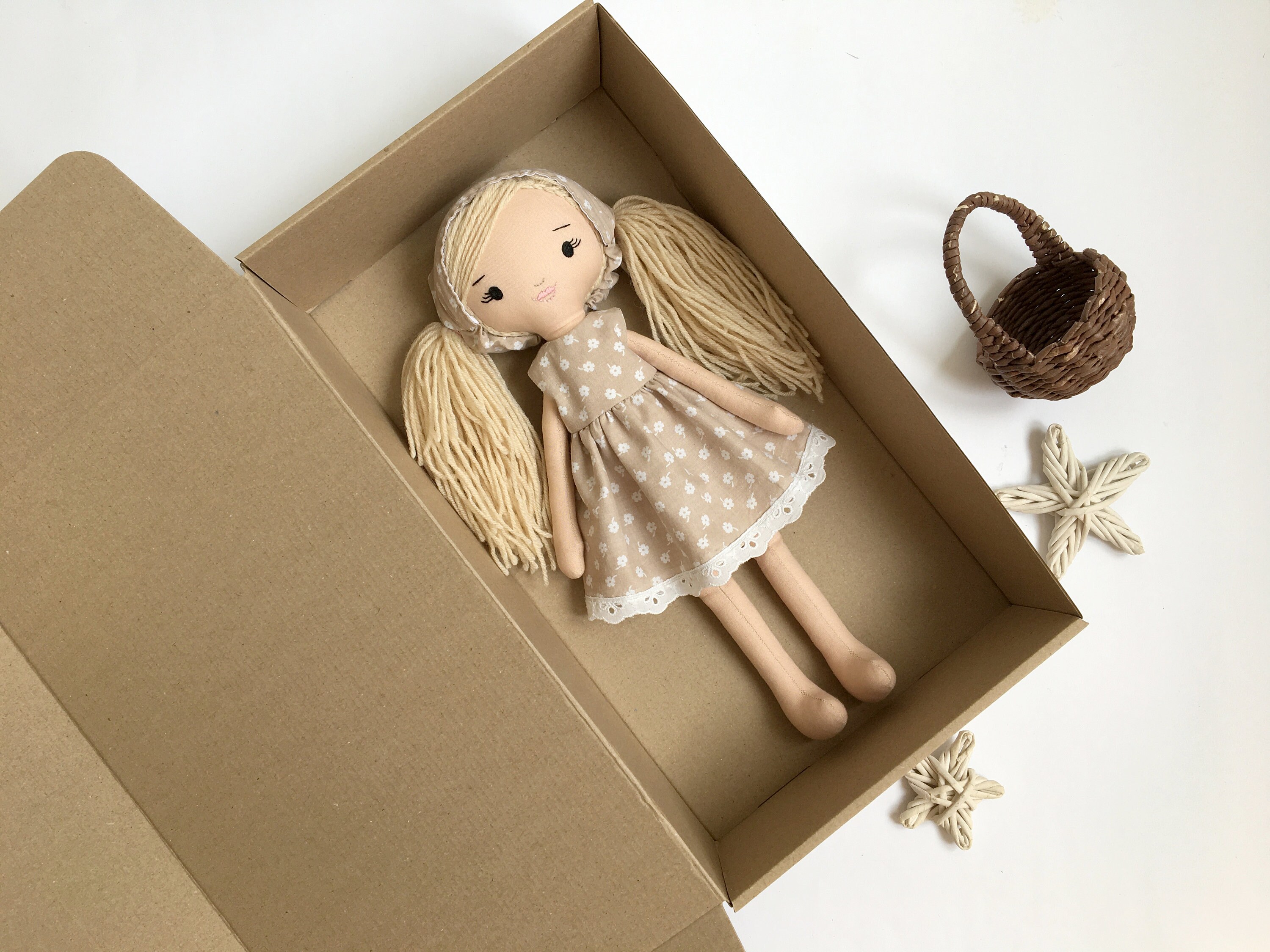 Baby gift toy fabric doll baby girl gift doll rag doll pastel  Etsy