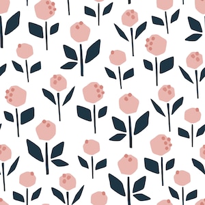 Pink and Green Floral Pattern