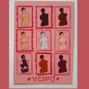 Venus Tutti i corpi sono bellissimi stampa da cartolina