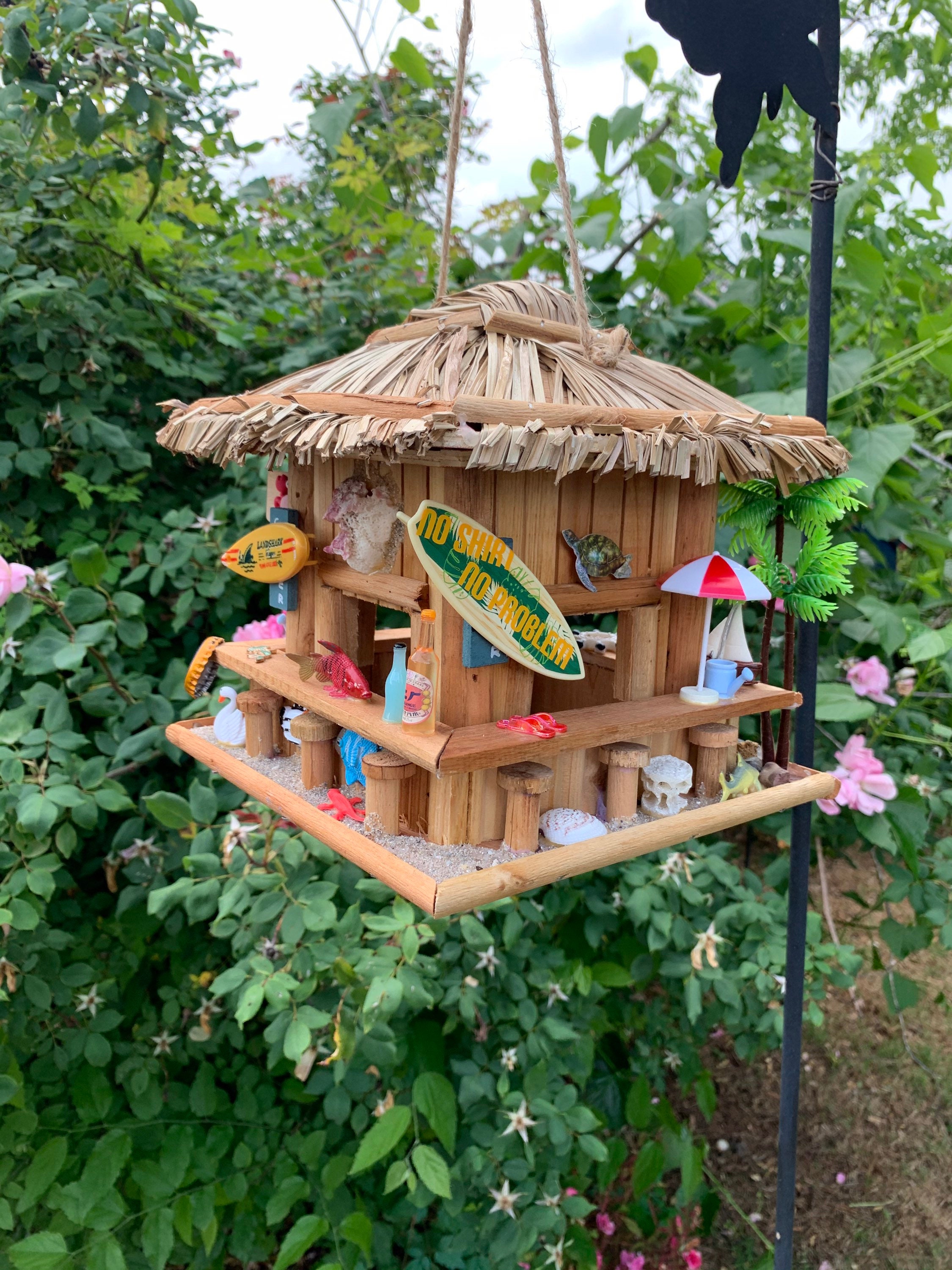 Paradise & Parrots fairy garden Birdhouse Margaritaville Etsy