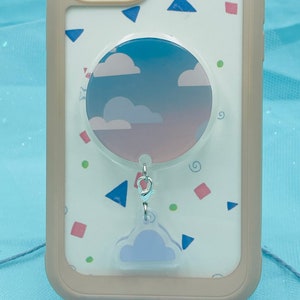 Evening sky cute phone grip with cloud charm