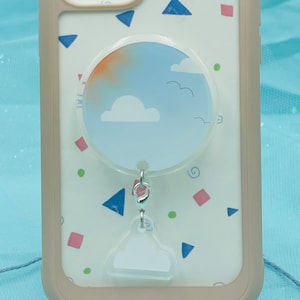 Day sky cute phone grip with cloud charm