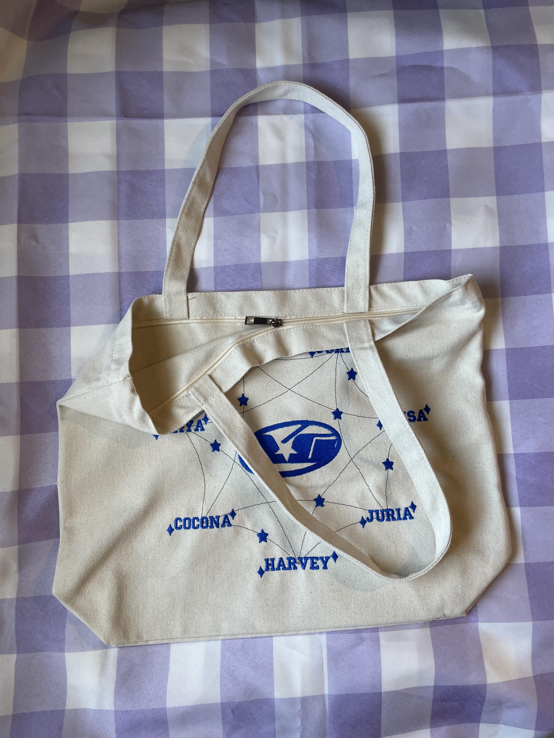 XG刺繍 ファスナー付きトートバッグ - Etsy 日本
