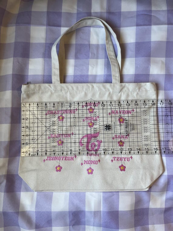 Twice Embroidery Totebag With Zipper - Etsy