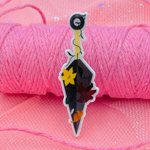 Lily Kunai cute flower acrylic pin
