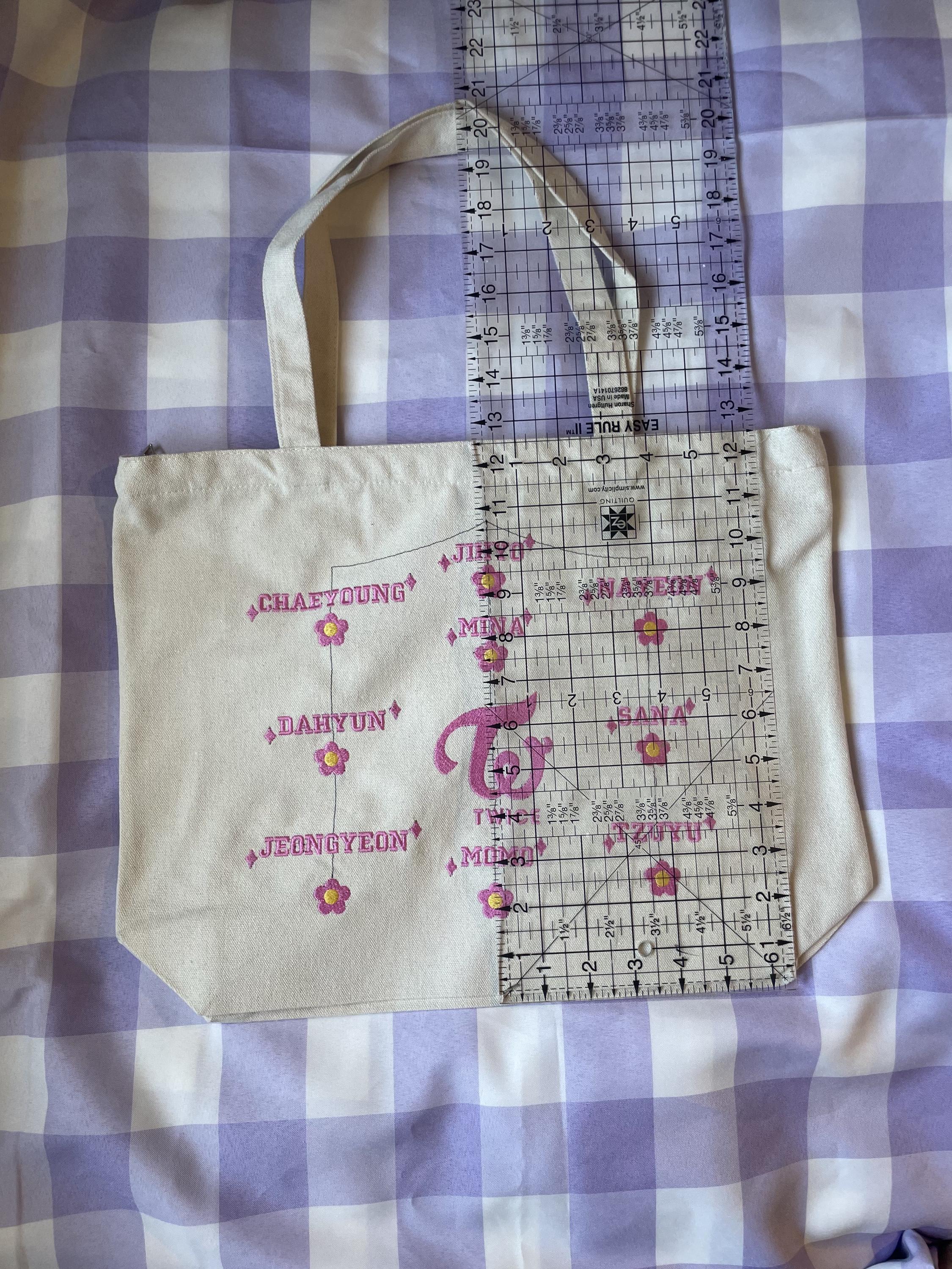 Twice Embroidery Totebag With Zipper - Etsy