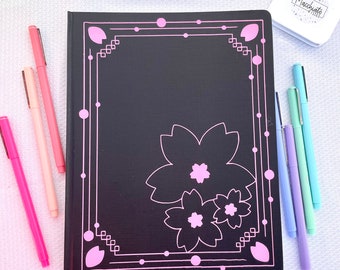Süßes Sakura Kirschblüte gefüttert Notizbuch