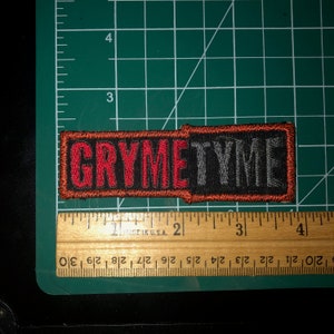 GrymeTyme Denver Dubstep 4&quot; EDM Handmade Embroidery Patch (sew-on or iron-on) (made from recycled materials) (physical item)