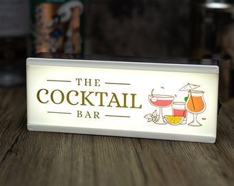 Cocktails and Dreams LED Sign, Hanging Wall Display Décor for Home Gin ...