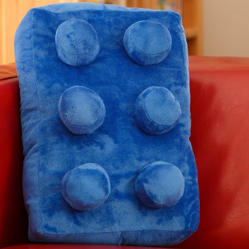 Lego Building Brick Cushion Blue Lego Gifts Pillow Kids Room Etsy UK