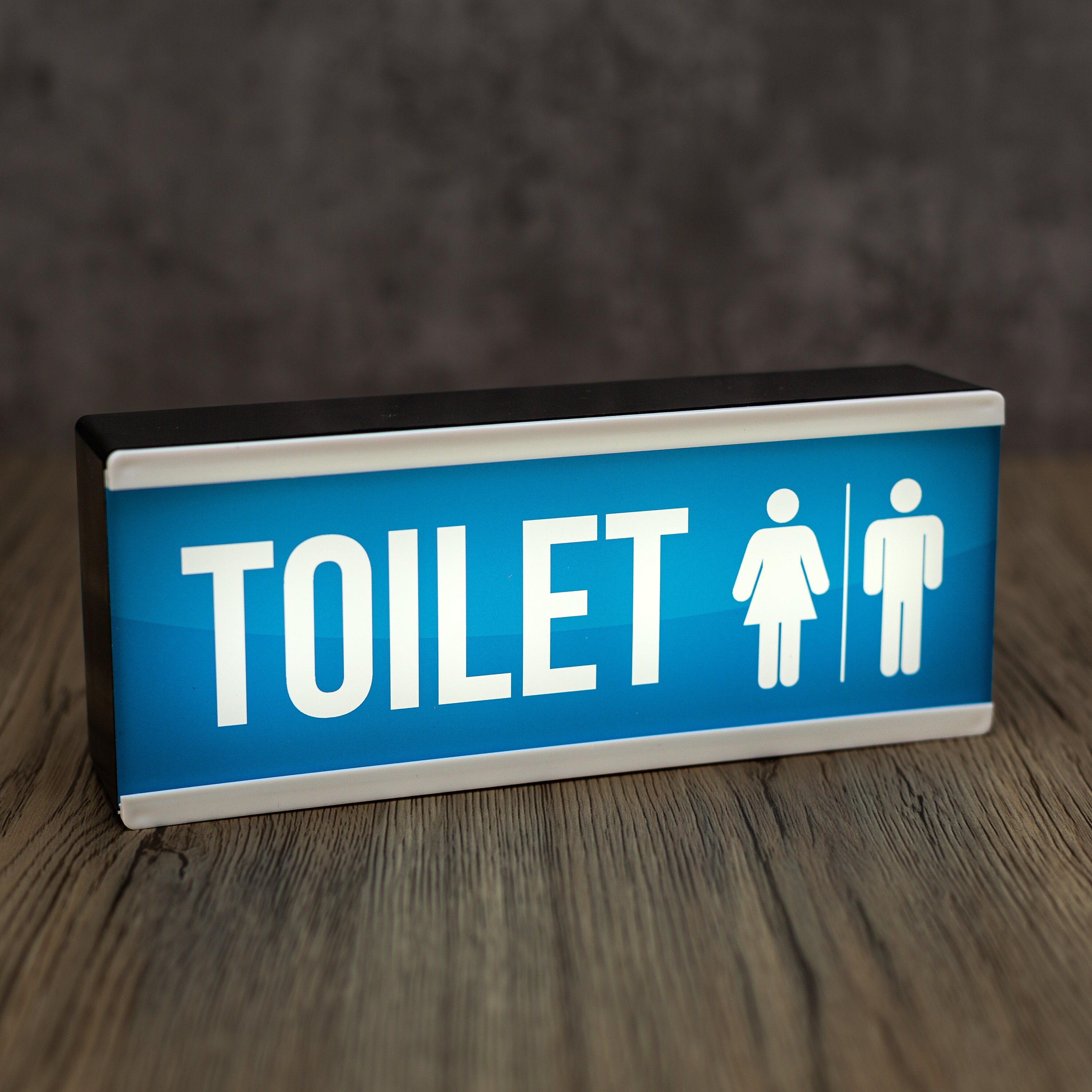 Light up Toilet Sign LED Bathroom Toilet Light Illuminated Etsy
