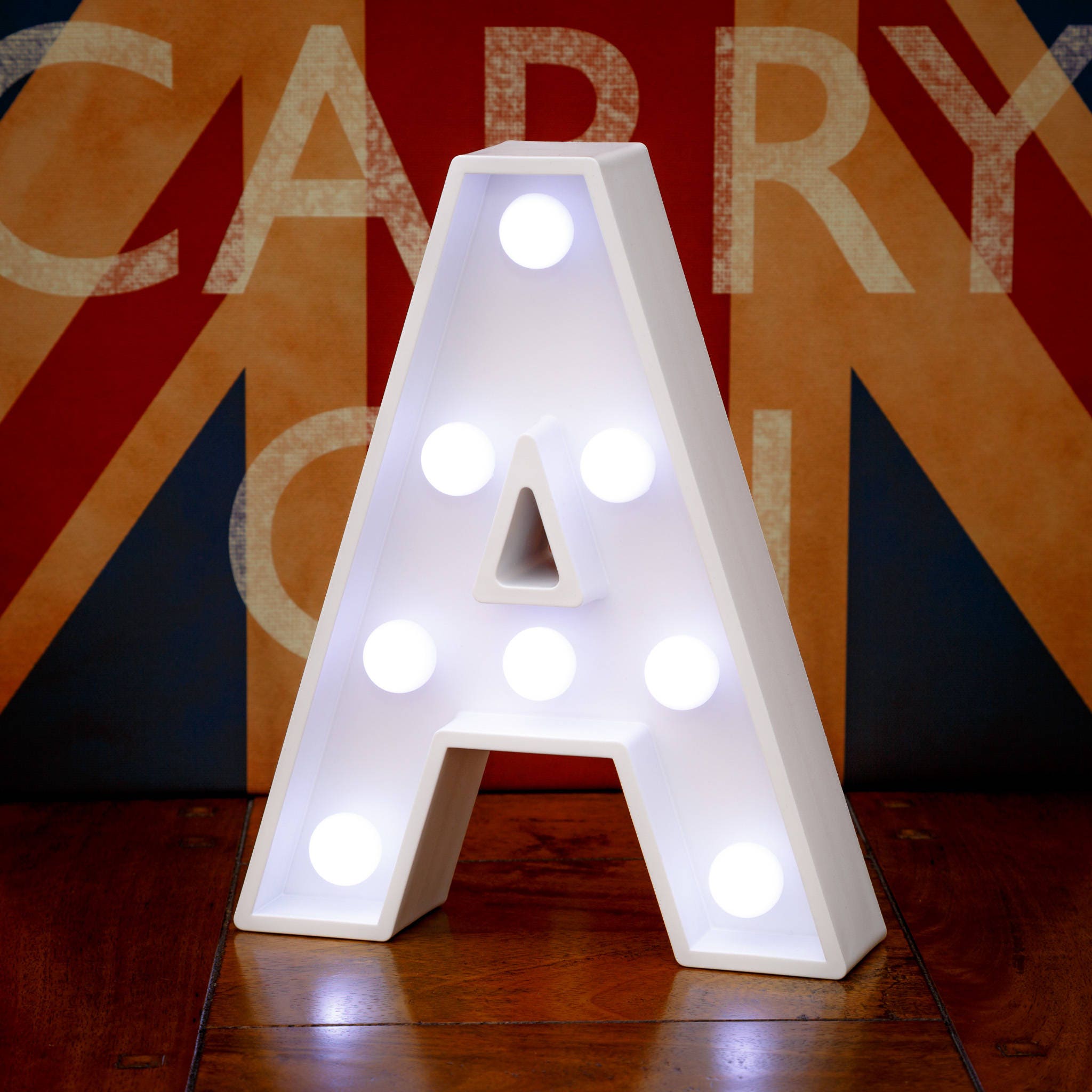 Light Up Letters A Marquee Letters LED Bedside Lamp White Etsy