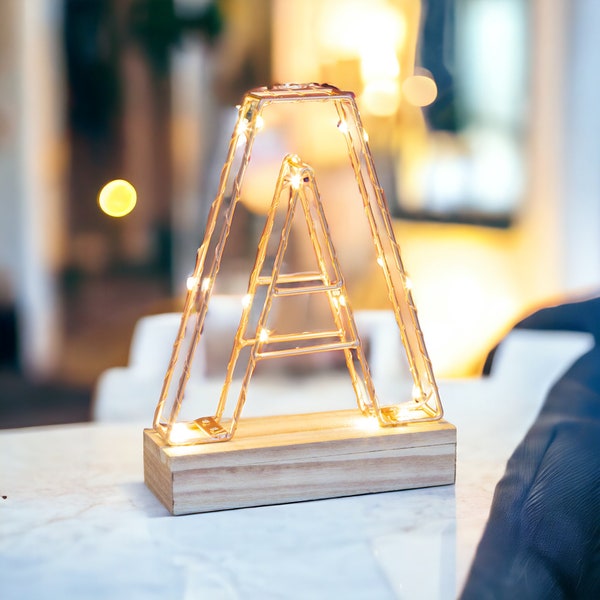 Light Up Letter A | Custom Name Copper Light Up Letter | Bedroom Living Room Light Idea | LED Alphabet Light | Gift For The Home Decor
