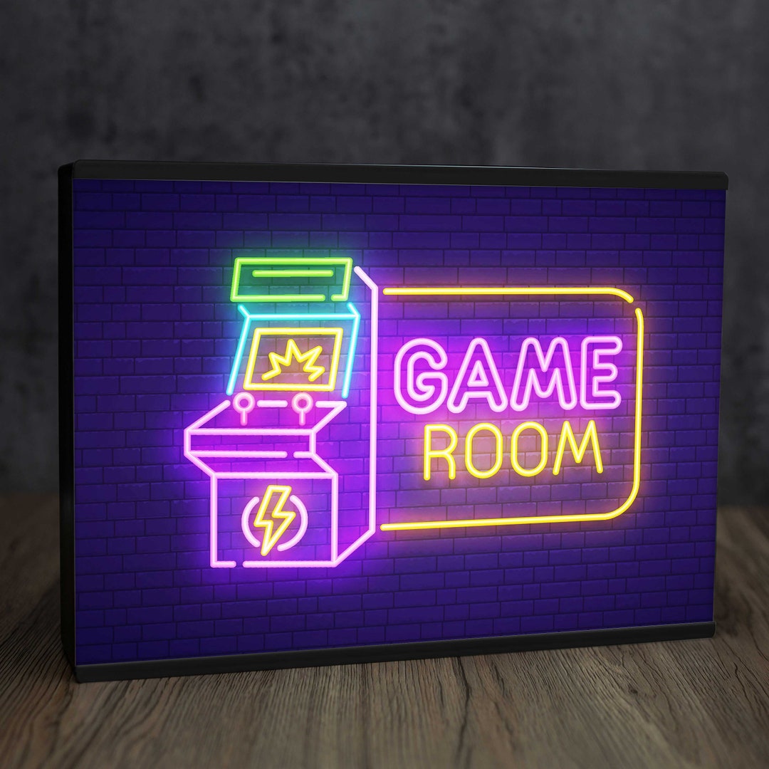 Personalite Light Box Room Sign XL Game A4 Landscape Etsy