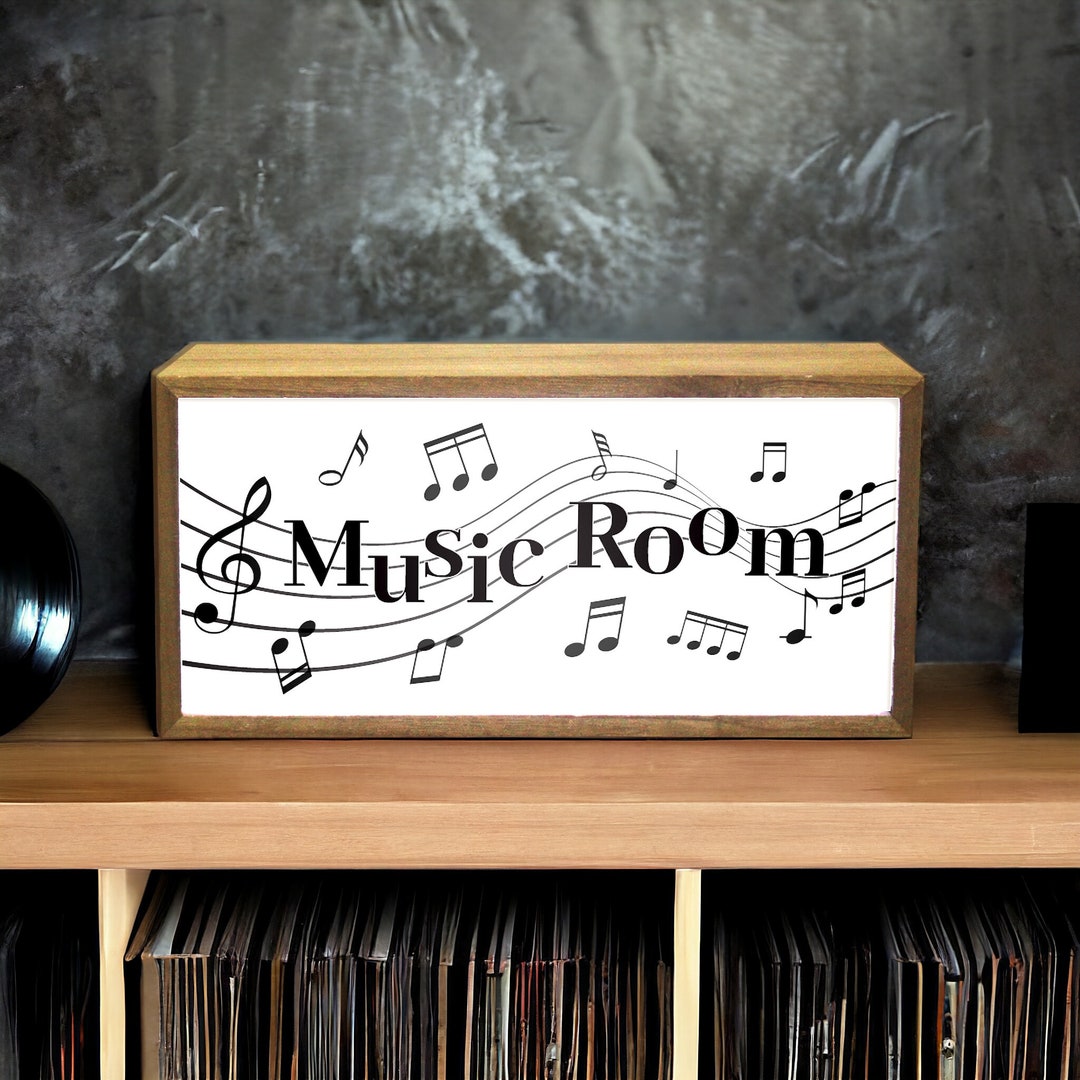 Light Box Home Music Room | Illuminated Musical Notes Light up LED Room ...