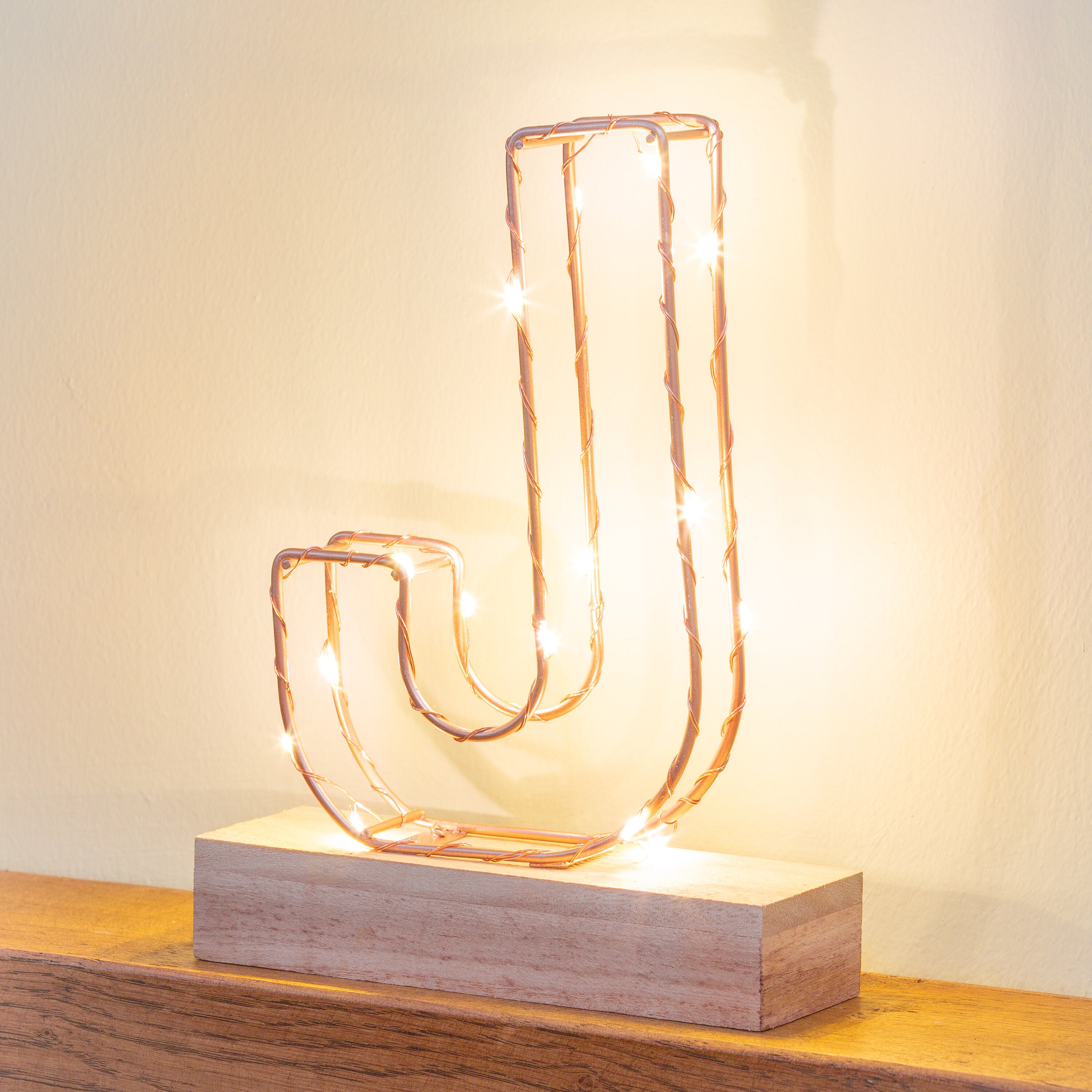 Light up Letter J Custom Name Copper Light up Letter J Etsy