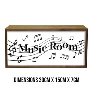 Light Box Home Music Room | Illuminated Musical Notes Light up LED Room ...