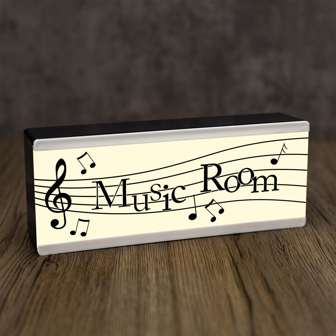 Light up Room Sign Music Room Illuminated LED Portable & Etsy