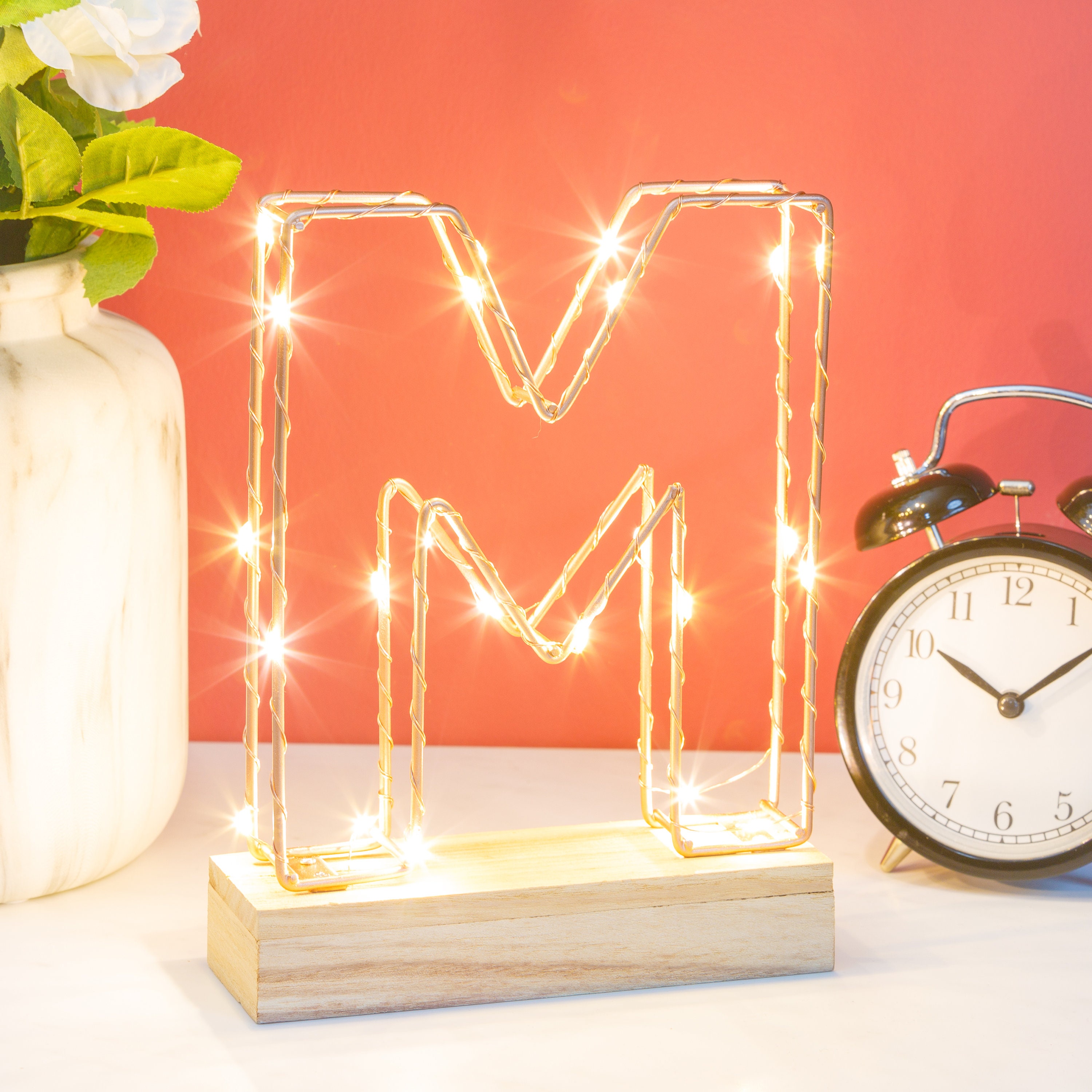 Light up Letter M Custom Name Copper Light up Letter M Etsy UK