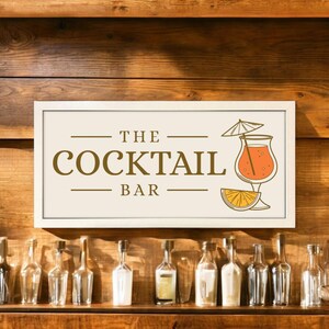 Wall Art Framed Print Home The Cocktail Bar | Liquor Lounge Room Sign | Home Party Decor | Mixology  Display | For Cocktail Martini Mixer