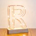 Light Up Letters R | Alphabet Lights A-Z | Bedroom Living Room Décor | Gift For Home | Rose Gold Freestanding LED Lights | Present For Her