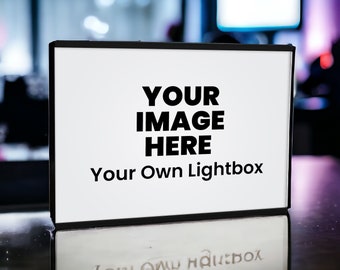Logo Light Box XL | A4 Custom Design Print Lighting | Illuminated Custom Branding Logo Lamp | LED Own Design Frame | Light Up Banner