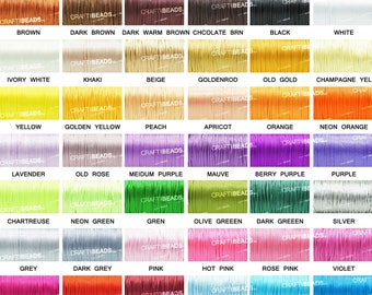 30FT - 2MM Rattail Satin Cord Shamballa Macrame Nylon Kumihimo Trim Artisan String - Pick Your Color!