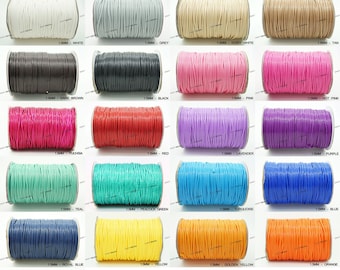 1.5MM Faux Imitation Leather Braided Cord Macrame Beading Jewelry Artisan String - You Pick Color!