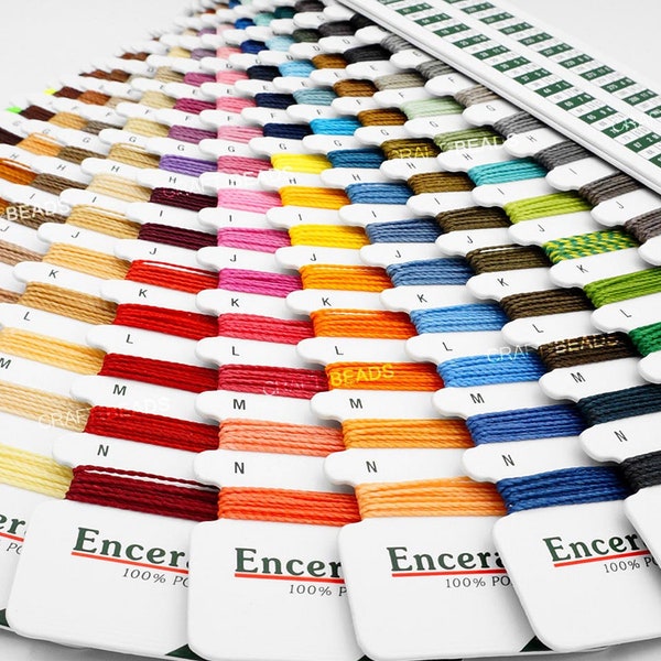 Linhasita Color Swatch Chart - Waxed Polyester Twisted Cord Thread, 168 Shade Cards!