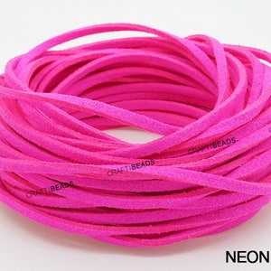 3MM x 1.5MM Faux Suede Cord Leather Lace Beading String Bracelet Necklace Making 10yards Skein You Pick Color image 7