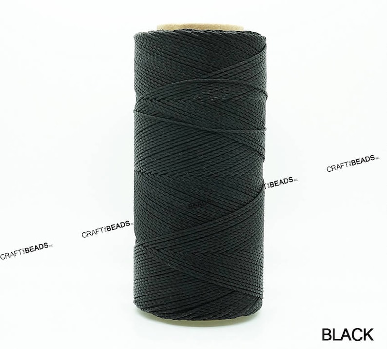 0.8MM Waxed Polyester Linhasita Cord Macrame Friendship Bracelet Thread Leather Works Knotting Artisan String 250yards Spool afbeelding 5