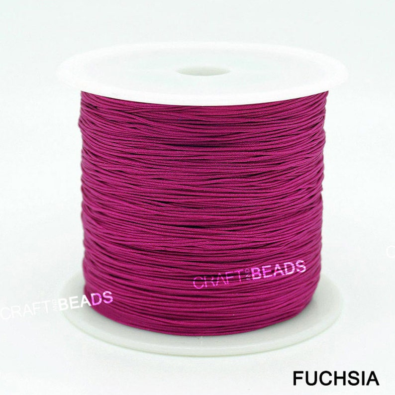 0.4MM Chinese Knot Nylon Cord Shamballa Macrame Beading Kumihimo String Pick Your Color image 10