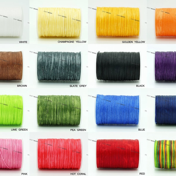 0.8MM x 0.4MM Flat Waxed Polyester Braided Cord Macrame Beading Jewelry Making Shoe Leather Craft String - 80yards/Spool