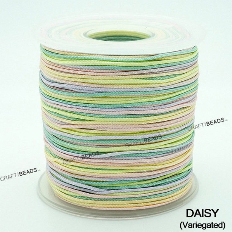 0.8MM Variegated Superior Nylon Chinese Knot Cord Shamballa Macrame Beading String - Pick Color! image 10