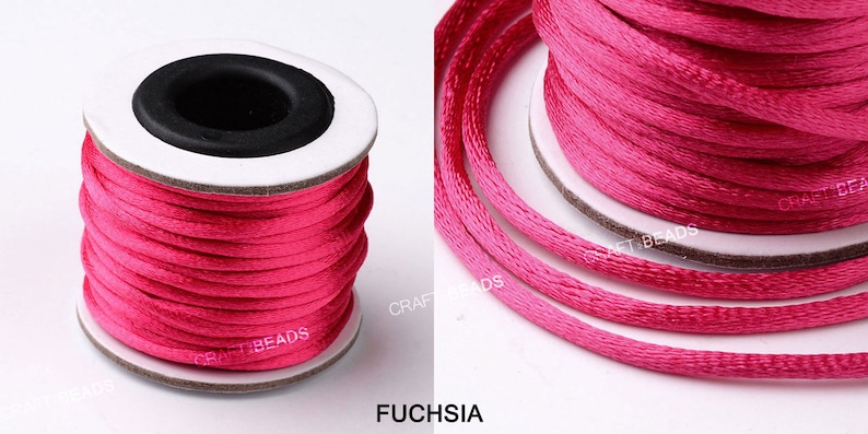 Rattail Kordel, 2 Mm Nylon, Satinkordel, Faden Makramee Shamballa