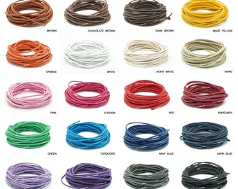 2MM Waxed Polished Cotton Braided Cord Macrame Beading Artisan String 10 Yards - Pick Your Color!
