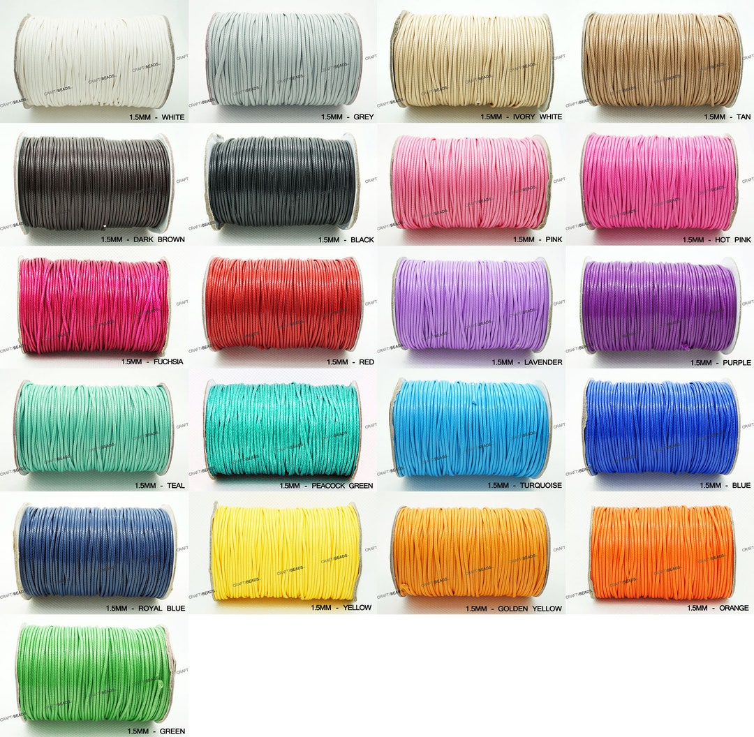 1.5MM Faux Imitation Leather Braided Cord Macrame Beading Jewelry ...