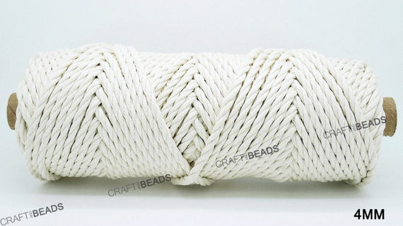 2mm/3mm/4mm DIY Macrame Cord 100% Natural Macrame Cotton Cord