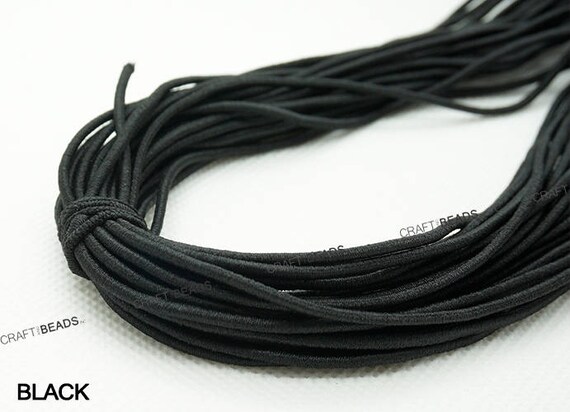 Elastic String for Bracelets, 1 mm x 110 Yards Sturdy Stretchy Elastic Cord  for Jewelry Making, Necklaces, Beading - Black