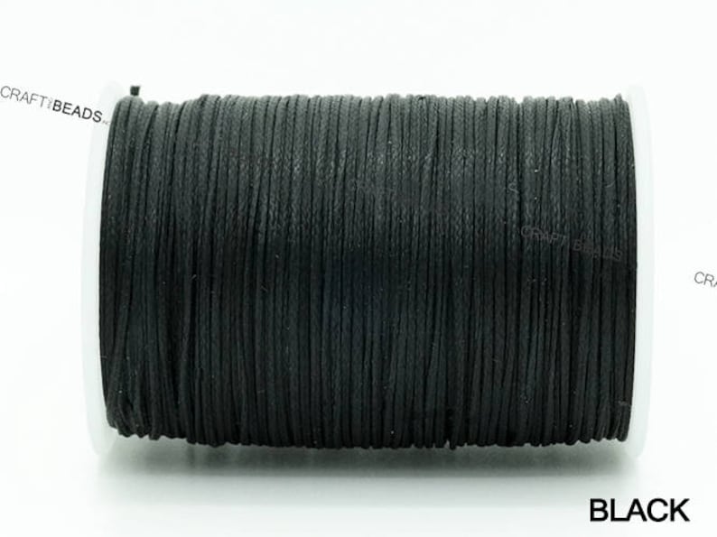 ACK 1Leather sewing waxed thread wax bead cord 1mm Shamballa Macrame