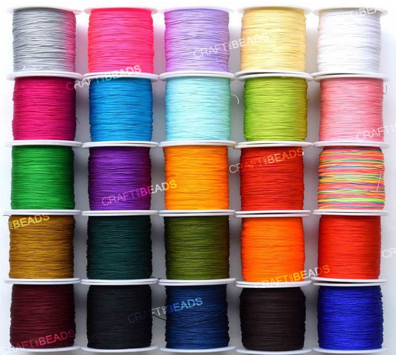 0.4MM Chinese Knot Nylon Cord Shamballa Macrame Beading Kumihimo Stri…